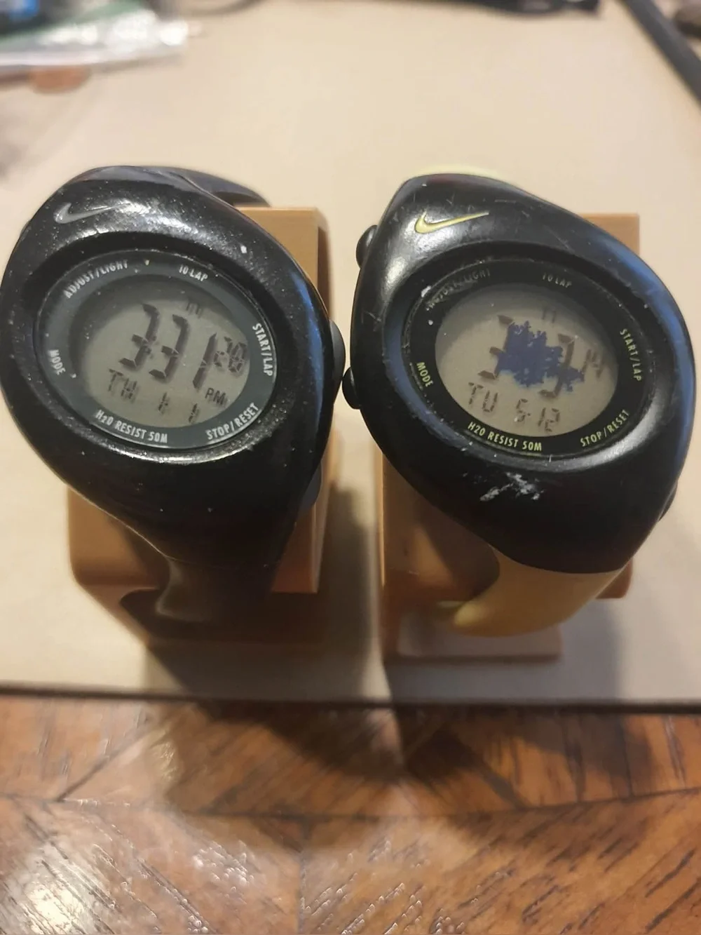 🦋10/$20🦋 Lot of 2 Nike Bowerman Series Digital Alarm Chrono Women's Watches